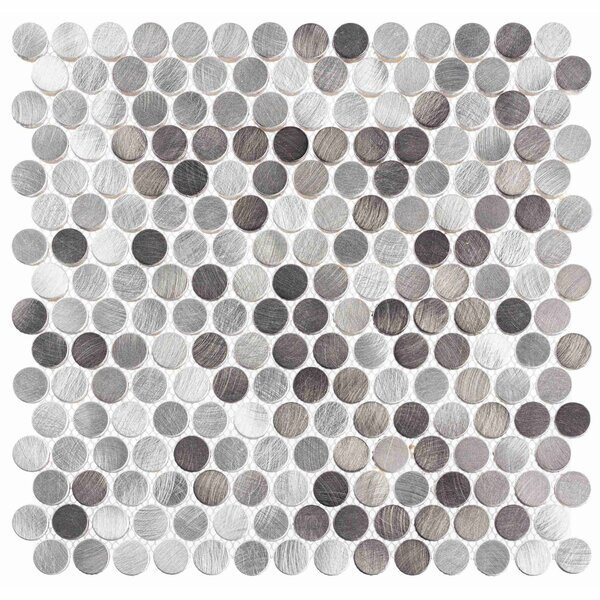 SAMPLE Orb 075 x 075 Metal Penny Round Mosaic Tile, Andova Tiles, Mfr#: SAM-ANDORB250